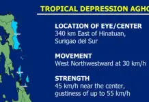 Pila ka portion sang Visayas kag Mindanao, ginpaidalom na sa Signal No. 1 bangud sa Tropical Depression Aghon