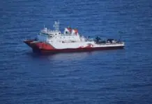 Chinese-flagged research vessel, nasiplatan nga nagalibot sa kadagatan sang Bicol kag Eastern Visayas sa diin natukiban nga ginpatay pa sini ang automatic identification system (AIS) sang vessel agud indi ma-locate sang Philippine authorities