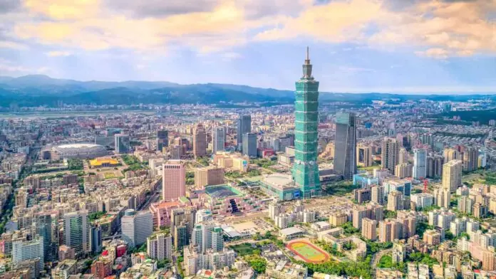 taiwan drone shot
