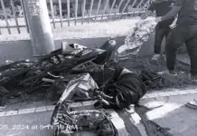 Driver, patay; samtang angkas sini, bali ang tiil matapos nga nakabunggo ang motorsiklo sa poste sa Brgy. Guiso, Calinog, Iloilo