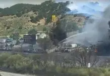 Evacuation, ginmando kasunod sang wildfire sa Grapevine sa Los Angeles County