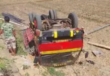 Isa patay, tatlo pilason matapos naglapaw sa dalan ang isa ka delivery truck sa Brgy. Tamangi, San Dionisio, Iloilo