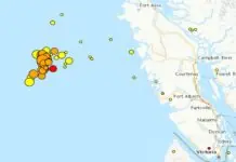 Southwestern sang Canada, gintay-og sang magnitude 6.4 nga linog