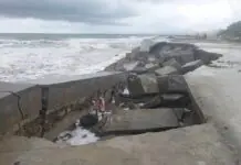 Pagkay-o sang naguba nga porsyon sang seawall sa Miagao, sabton sang kontraktor bangud sulod ini sa warranty period —DPWH