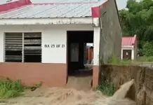 Wala pa matapos nga construction sang drainage system, rason sang pagbaha sa housing project sa Laua-an, Antique