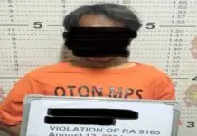 Pangayaw nga durugista halin sa Tigbauan, nadakpan sa Oton, Iloilo