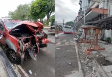 Christmas Crash: SUV Slams into Post in Iloilo City, Driver Believed to Be Drunk