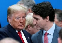 25% nga pagpataas sang taripa sang import goods halin sa Canada, isa sa rason sang pag-resign ni Canadian Prime Minister Justin Trudeau