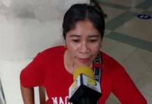 Asawa sang lalaki nga una ginpa-Bombo bangud sa pagpanghampak sang kabilya sa M.V. Hechanova, Jaro, gindepensahan ang kapulisan
