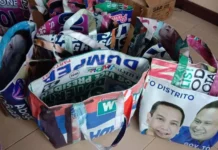 Mga ginpangbaklas nga election campaign materials sa Iloilo Province, ginhimo nga eco-friendly bags