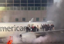 American Airlines Jet Catches Fire After Landing in Denver