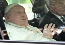 Pope Francis returns to Vatican after lengthy hospitalization