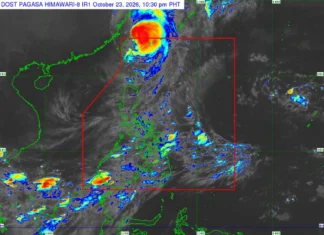 Bagyo Rosal, ginapaabot nga magaguwa na sa PAR sa Oct. 24