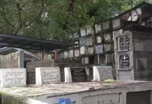 Pagdemolish sang nagkalaguba nga pantyon sa Tanza Public Cemetery, temporaryo nga ginpauntat