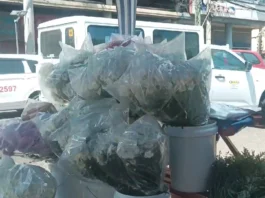 Mga flower vendors sa Iznart Street, Iloilo City, naga-amat-amat na damo samtang nagahilapit ang Pista Minatay