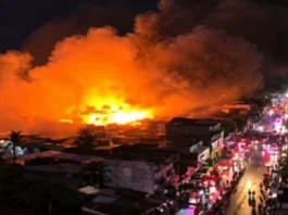 Masobra 1 ka libo nga pamilya, naapektuhan sang dako nga sunog sa isa ka residential area sa Davao City
