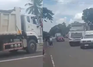 Driver sang truck nga nagpalagyo sa mga katapo sang Provincial Anti-Overloading Task Force sa banwa sang Zarraga, sadtong Oktubre 10, pasakaan sang kaso nga direct assault