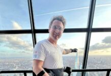 Paralisadong eaeaki, nagsaka sa alipunto it skyscraper sa London