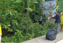 Sangka religous group sa Aklan, nagbulig sa pagpangkakas it mga tarpaulin sa mga pampublikong lugar