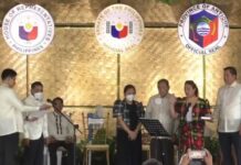 Sen. Legarda nagpanumpa sa punong barangay it Mag-aba, Pandan