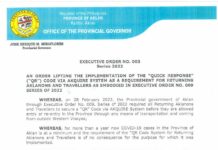 QR code, ginbuoe eon bilang requirements sa mga returning Aklanon ag travelers nga naga-adto sa maindland Aklan