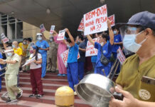 Masobra 500 health workers, magapartisipar sa hubeag protesta sa SONA it pangueo