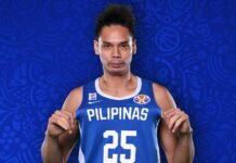 Japeth Aguilar nakaeagas para makaibahan sa FIBA Basketball World Cup Asian qualifiers
