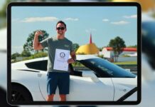 Eaeaki nagmaneho it paatras agud nga makahimo it Guinness World Record
