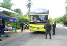 Barangay Arcanghel Sur, Balete, nagplastar it tatlo nga boarder control checkpoints