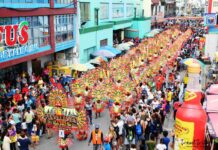 Opening salvo it Kalibo Sto. Niño Ati-atihan Festival 2023 , ginaeauman nga pagadagsaon it maabo nga tawo