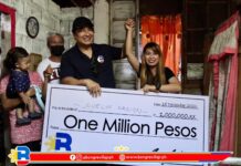 Sangka babaye sa banwa it Banga, daog it P1 milyon pesos sa paraffle nga pamaskong handog ni Senator Ramon “Bong” Revilla Jr.