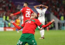 Moroccan naghilinugyaw matapos nga piyerdihon ro Portugal sa nagapadayun nga FIFA World Cup 2022 sa Qatar