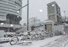 Mga pumueoyo sa Japan nakakaeksperyensya man it pagbuhos it snow