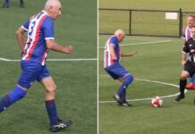 80-anyos nga lolo, pinakamagueang nga football player sa bilog nga kalibutan