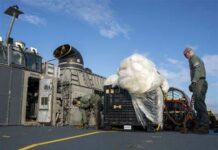US ginpundo eon ro pag-usoy it mga debris it nagbagbag nga Chinese spy balloon