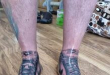 Eaeaki sa U.K., ginpa-tattoo sa siki ro paborito nana nga sapatos!