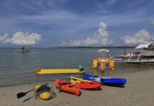 Water sports activities sa isla it boracay, temporaryong ginkansela