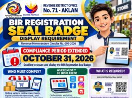 BIR Seal Badge para sa online businesses, pagapaeawigon ro deadline hasta sa Oktubre 31