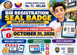 BIR Seal Badge para sa online businesses, pagapaeawigon ro deadline hasta sa Oktubre 31