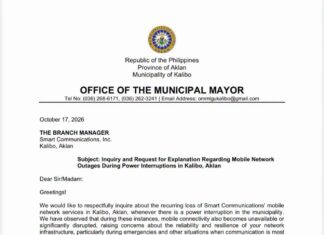 Isang telco, pinapaliwanag ng LGU Kalibo sa mahinang internet tuwing may brownout