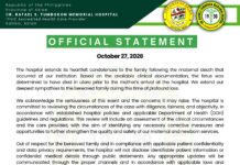 Aklan Provincial Hospital, nangakong sisilipin ang kaso ng nasawing buntis