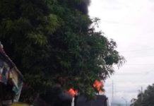 Bus nasunog sa Tantangan, SoCot; 40 ka pasahero luwas