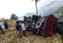 1 patay, 4 pilason sa pagbaliskad sang elf truck sa boundary sang Koronadal City kag Combio, SulKud