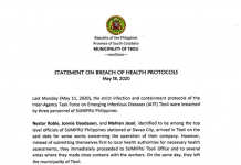 Breach of protocol sang pila ka SUMIFRU officials sa banwa sang Tboli, ginkondenar kag ginkadismaya sang LGU