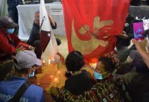 Halos 40 ka rebelde, nagsungka sa South Cotabato dala ang ila mga armas; ginpakita pagsunog sang NPA flag