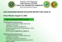 Sultan Kudarat nakapagkit na sang local transmission case sang COVID-19; partial lockdown sa Sultan Kudarat Prov’l Hospital ginarekomendar