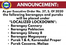 Pila ka barangay sa Polomolok, South Cotabato ginpaidalom sa 14-day localized lockdown bangud sa pagdamo sang covid-19 cases