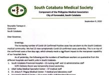 Grupo sang mga health workers, ginhangyo nga liwat nga ipaidalom sa ECQ ang South Cotabato bangud sa padayon nga pagsaka sang kaso sang COVID-19