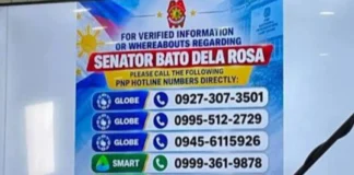 PNP hotline para sa pagpangita kay Senador Bato dela Rosa, nagabaton na sang nagkalain-lain nga impormasyon halin sa publiko nga ginapamatud-an sang mga otoridad