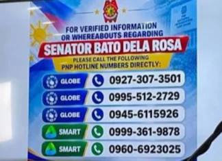 PNP hotline para sa pagpangita kay Senador Bato dela Rosa, nagabaton na sang nagkalain-lain nga impormasyon halin sa publiko nga ginapamatud-an sang mga otoridad